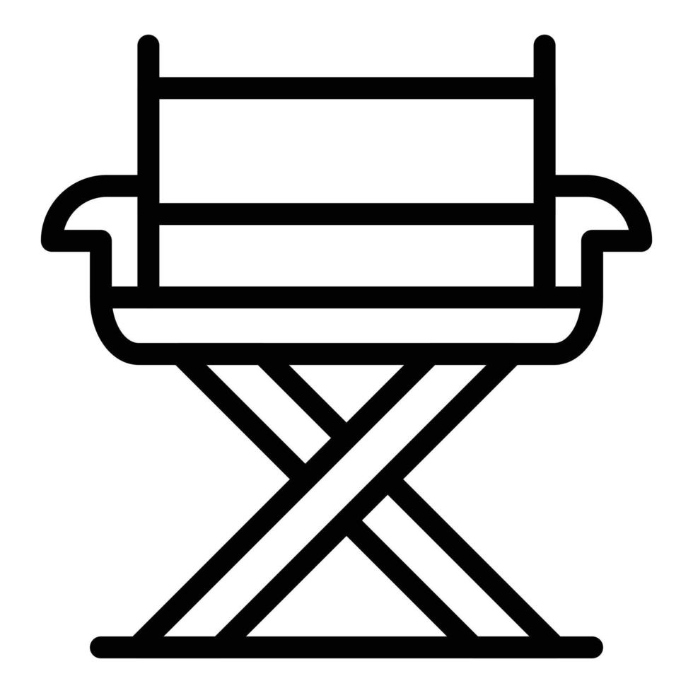 kamp portable stoel icoon, schets stijl vector