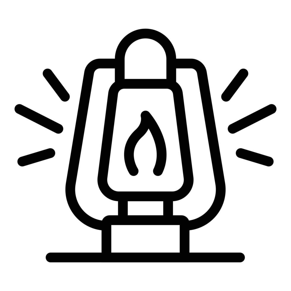 safari lamp icoon, schets stijl vector