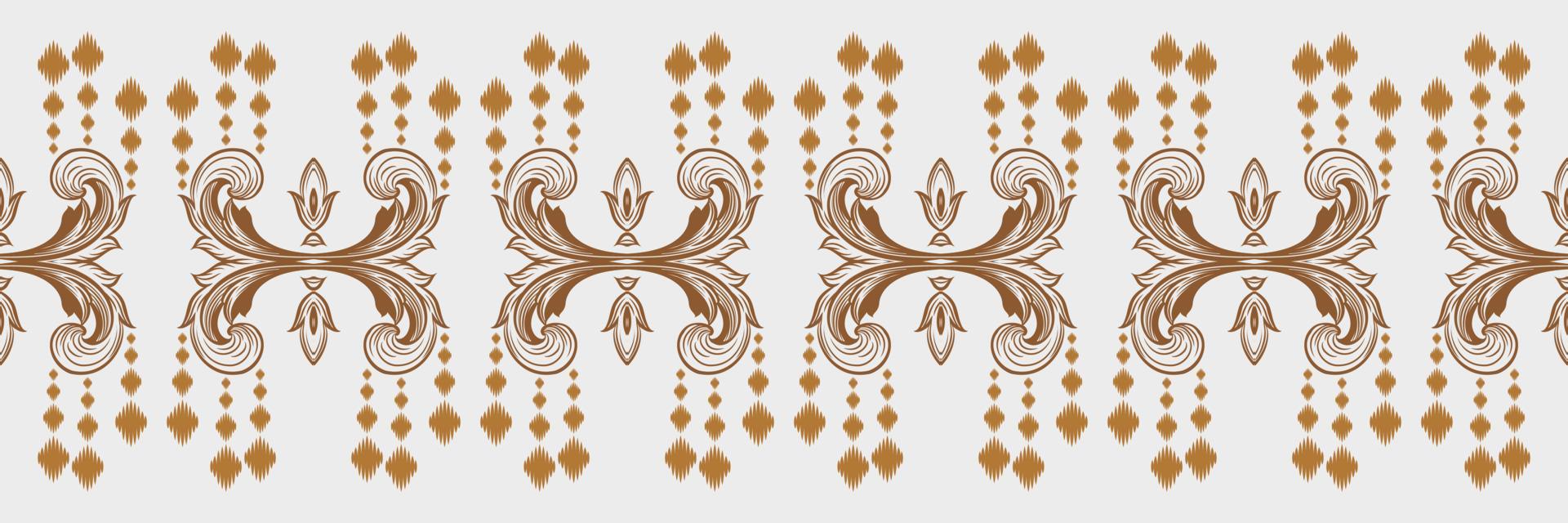 ikat chevron batik textiel naadloos patroon digitaal vector ontwerp voor afdrukken Saree kurti Borneo kleding stof grens borstel symbolen stalen elegant