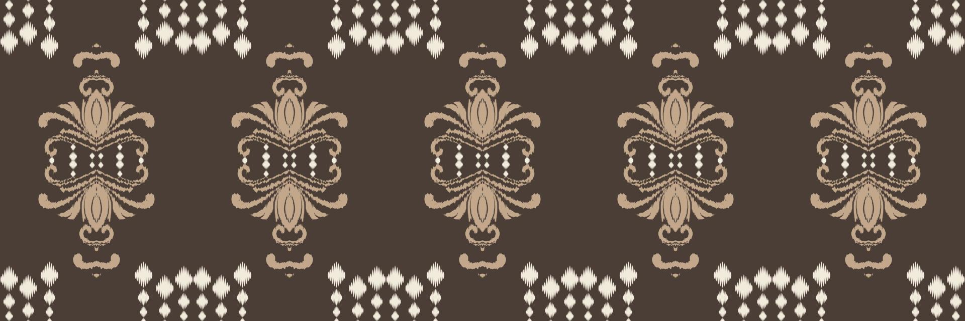 ikat grens tribal kruis naadloos patroon. etnisch meetkundig ikkat batik digitaal vector textiel ontwerp voor prints kleding stof Saree mughal borstel symbool zwaden structuur kurti kurtis kurta's