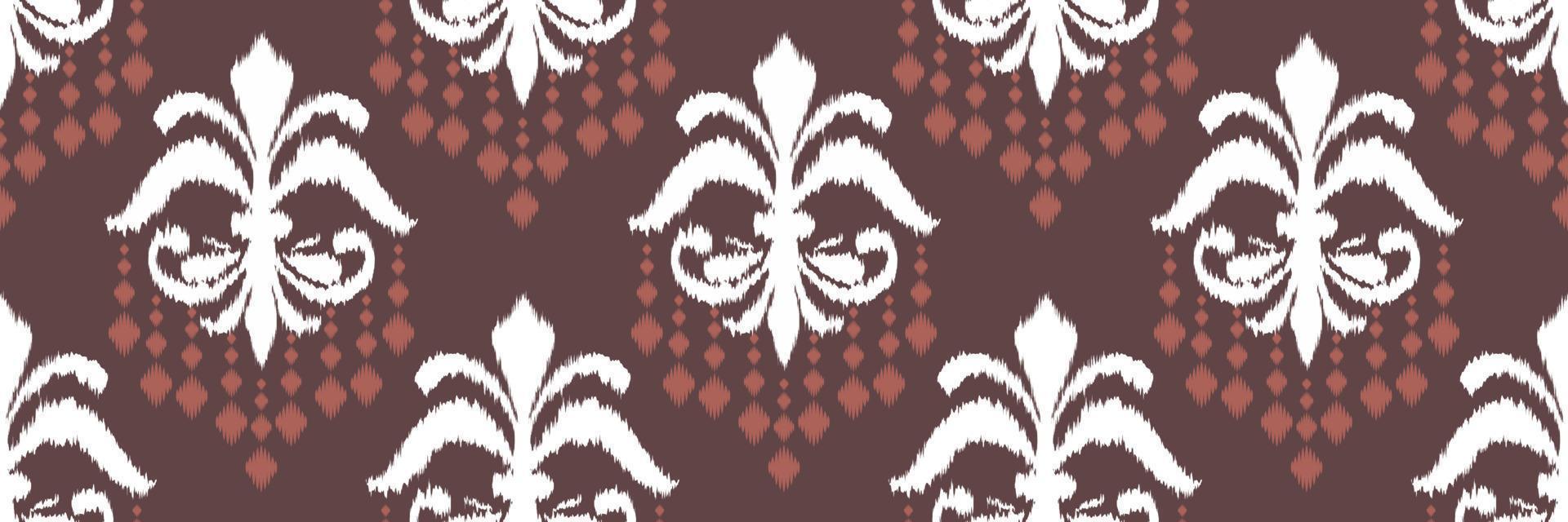 ikat damast Scandinavisch borduurwerk, ikat naadloos tribal kruis, oude stijl digitaal textiel Aziatisch ontwerp oude kunst voor prints kleding stof Saree mughal zwaden structuur kurti kurtis kurta's vector