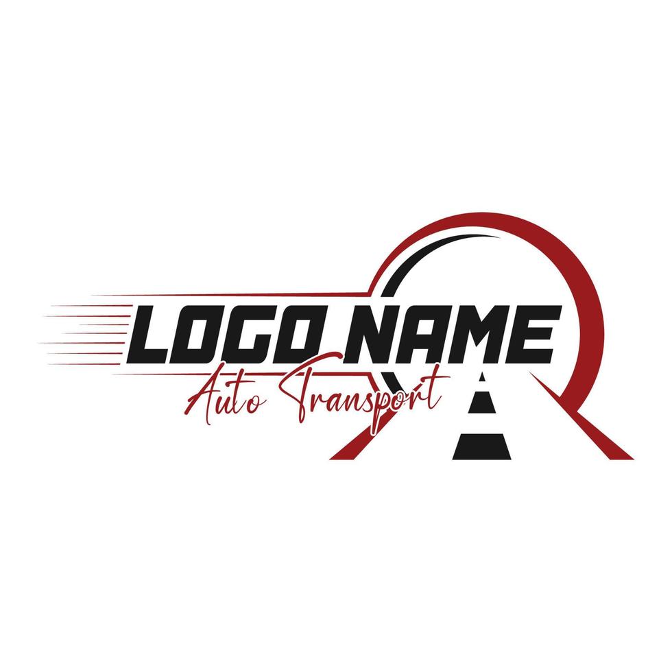 bedrijf logo logistiek vrachtauto ontwerp aanhangwagen vervoer, uitdrukken voertuig levering bedrijf sjabloon idee vector