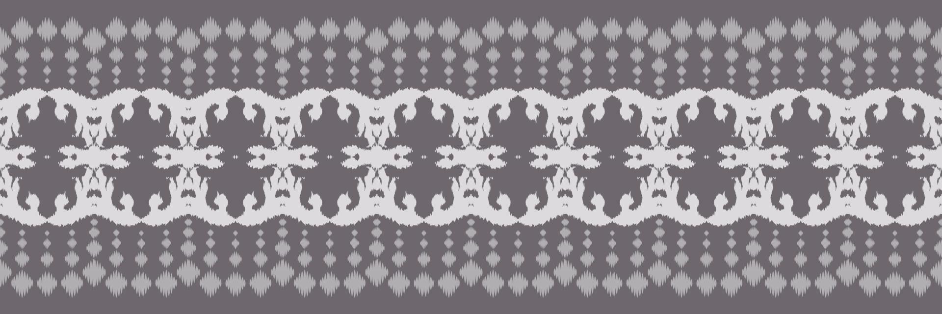 ikat grens tribal achtergrond naadloos patroon. etnisch meetkundig batik ikkat digitaal vector textiel ontwerp voor prints kleding stof Saree mughal borstel symbool zwaden structuur kurti kurtis kurta's