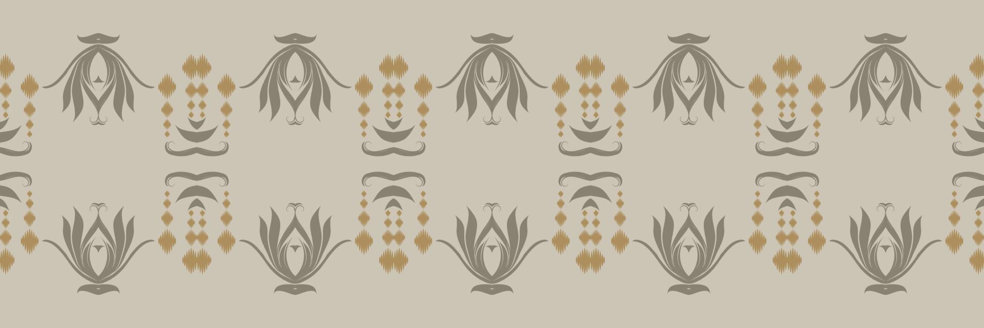 motief ikat damast batik textiel naadloos patroon digitaal vector ontwerp voor afdrukken Saree kurti Borneo kleding stof grens borstel symbolen stalen katoen