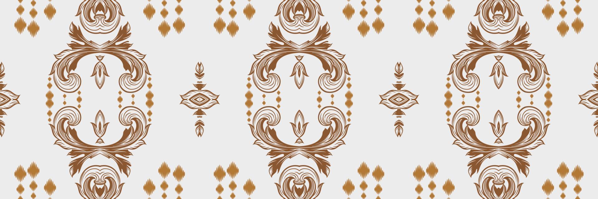 motief ikat diamant batik textiel naadloos patroon digitaal vector ontwerp voor afdrukken Saree kurti Borneo kleding stof grens borstel symbolen stalen elegant
