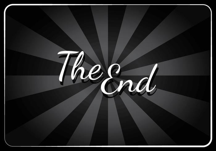 Classic Movie End Screen Vector