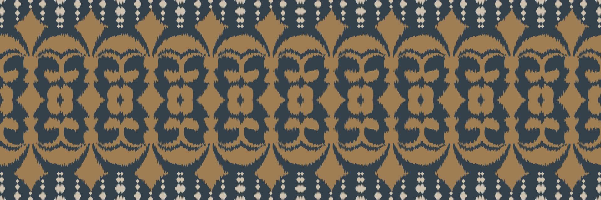 ikat grens tribal kruis naadloos patroon. etnisch meetkundig batik ikkat digitaal vector textiel ontwerp voor prints kleding stof Saree mughal borstel symbool zwaden structuur kurti kurtis kurta's