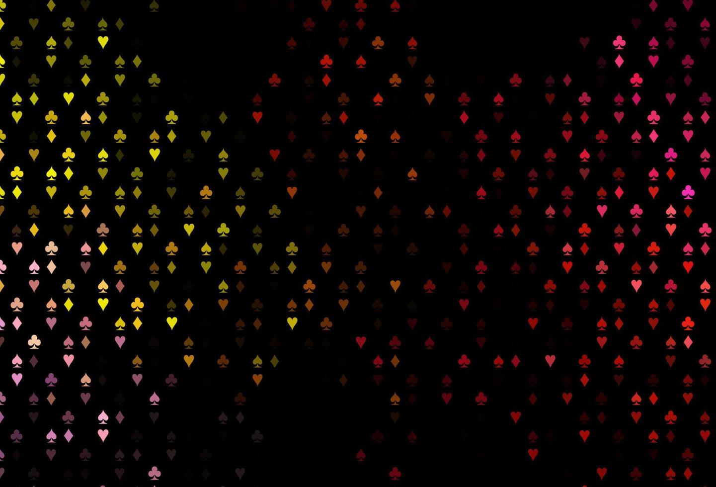 donkerrode, gele vectordekking met goksymbolen. vector