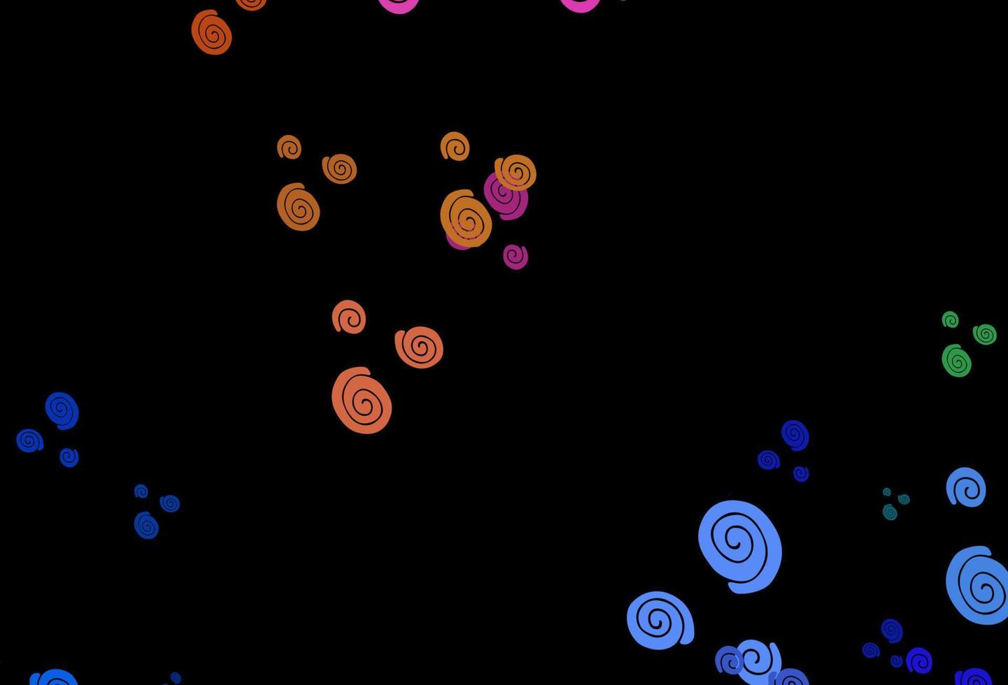 donker veelkleurig, regenboog vectorpatroon met vloeibare vormen. vector