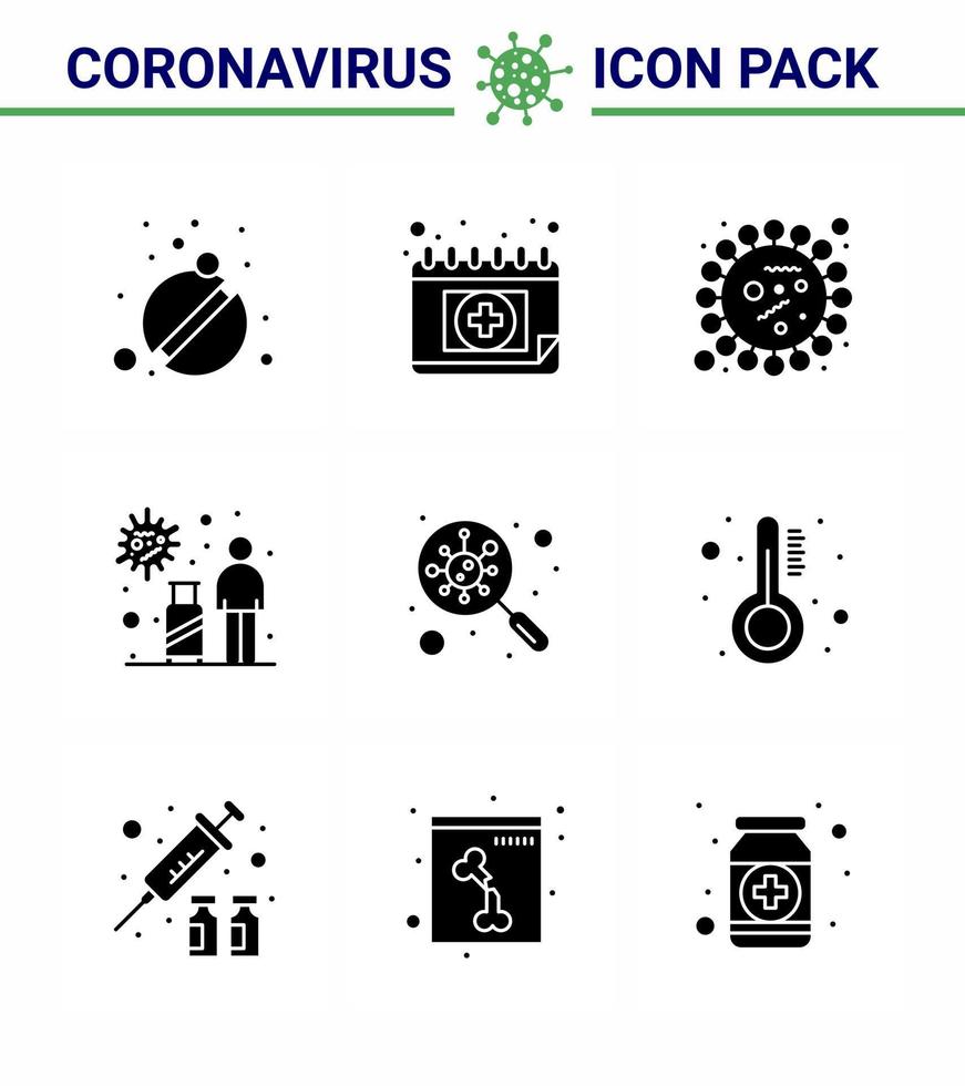 coronavirus 2019-nCoV covid19 het voorkomen icoon reeks virus transmissie bacterie toerist bacterie virale coronavirus 2019november ziekte vector ontwerp elementen