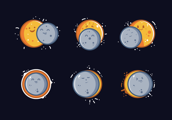 Gratis Solar Eclipse Cartoon vector