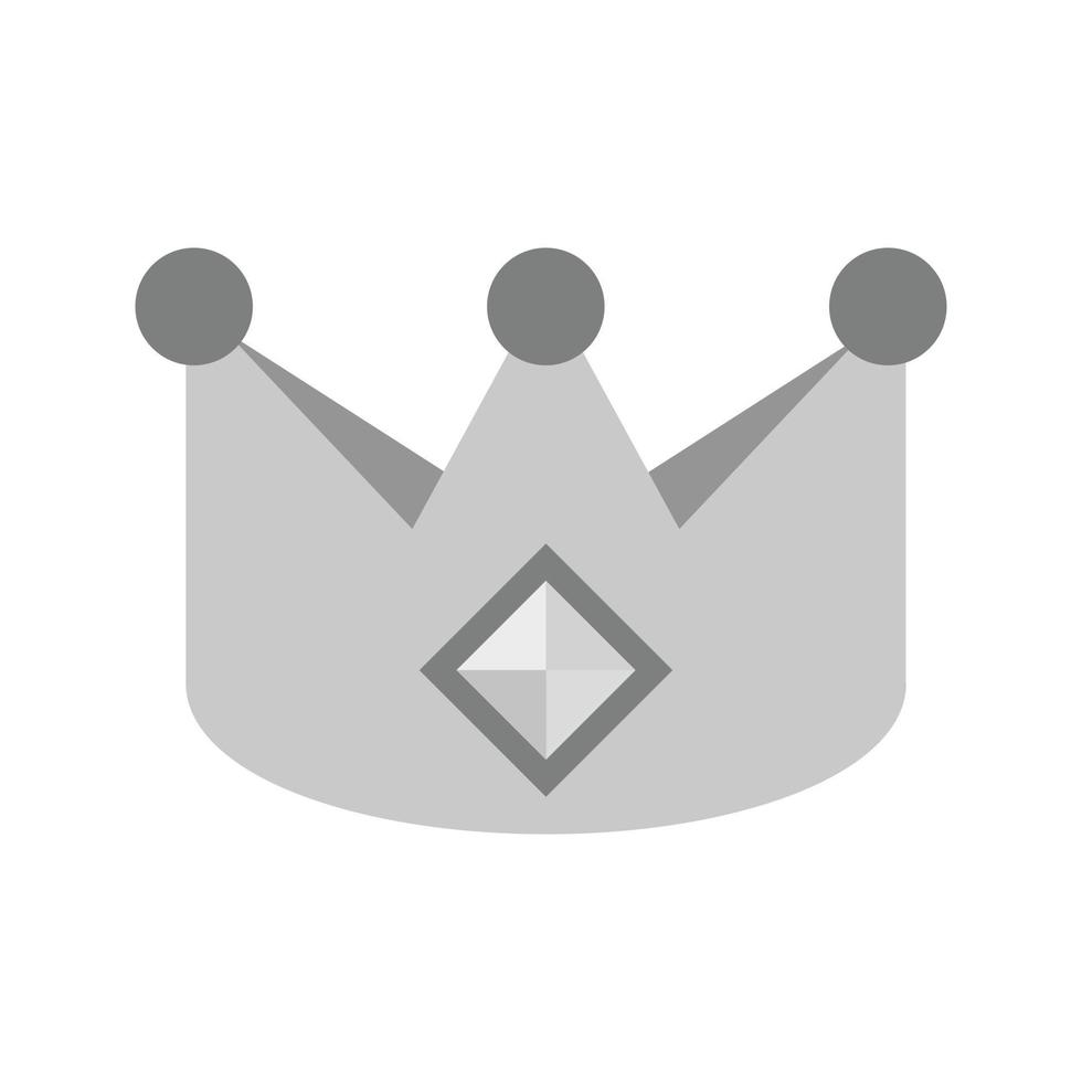 kroon vlak grijswaarden icoon vector