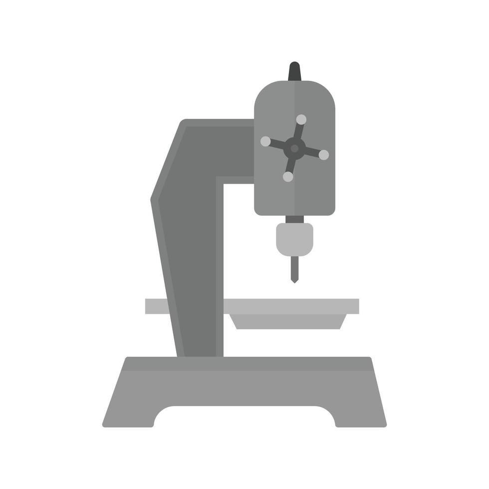 boren machine vlak grijswaarden icoon vector