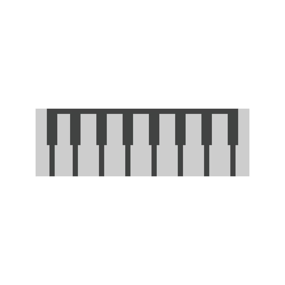 piano sleutels vlak grijswaarden icoon vector