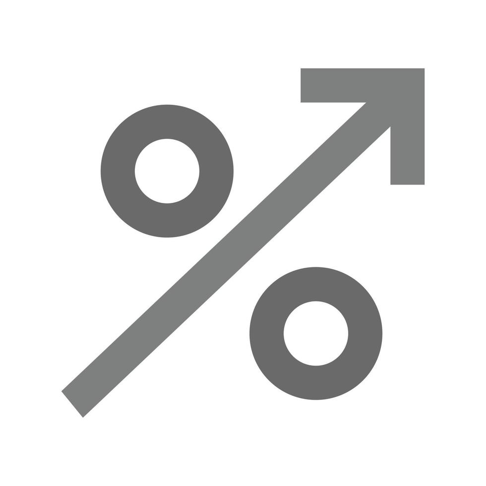 hoog percentage vlak grijswaarden icoon vector