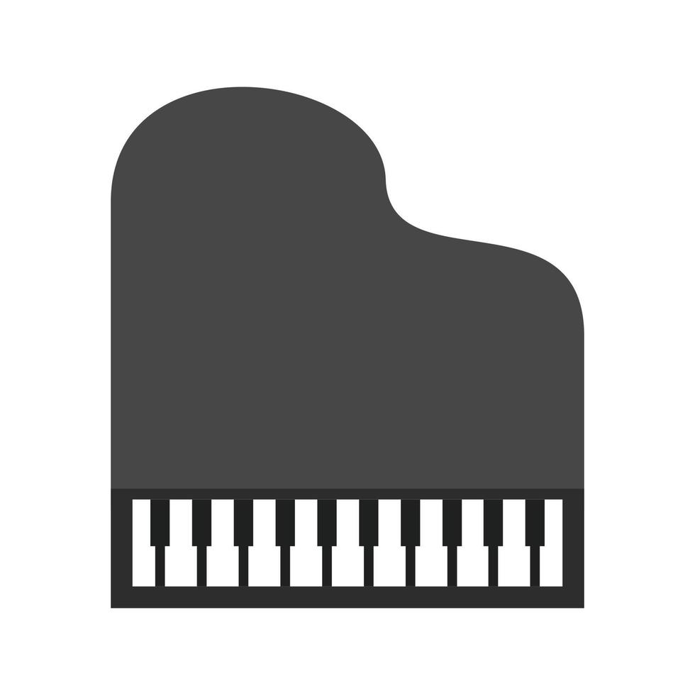 groots piano vlak grijswaarden icoon vector