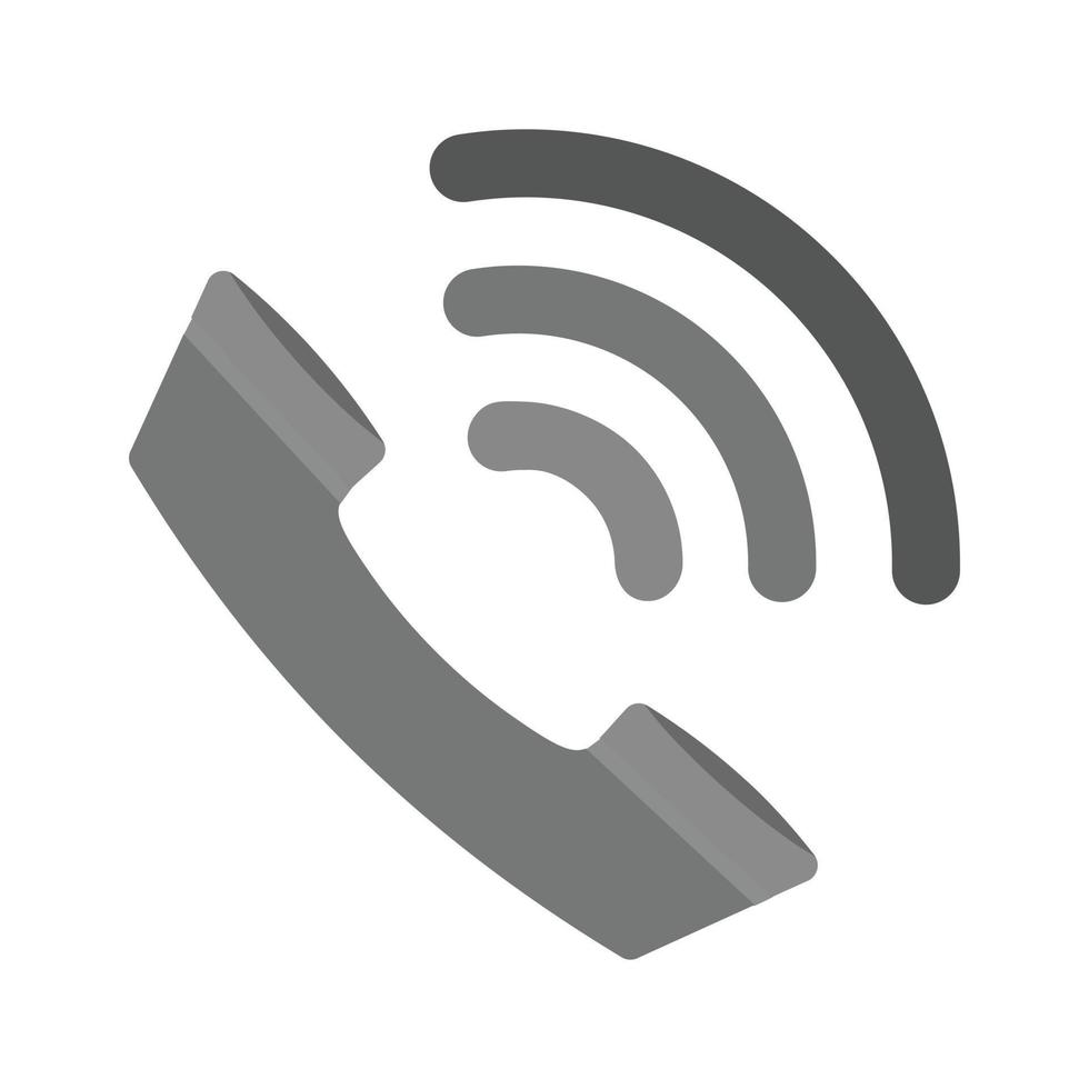 actief telefoontje vlak grijswaarden icoon vector