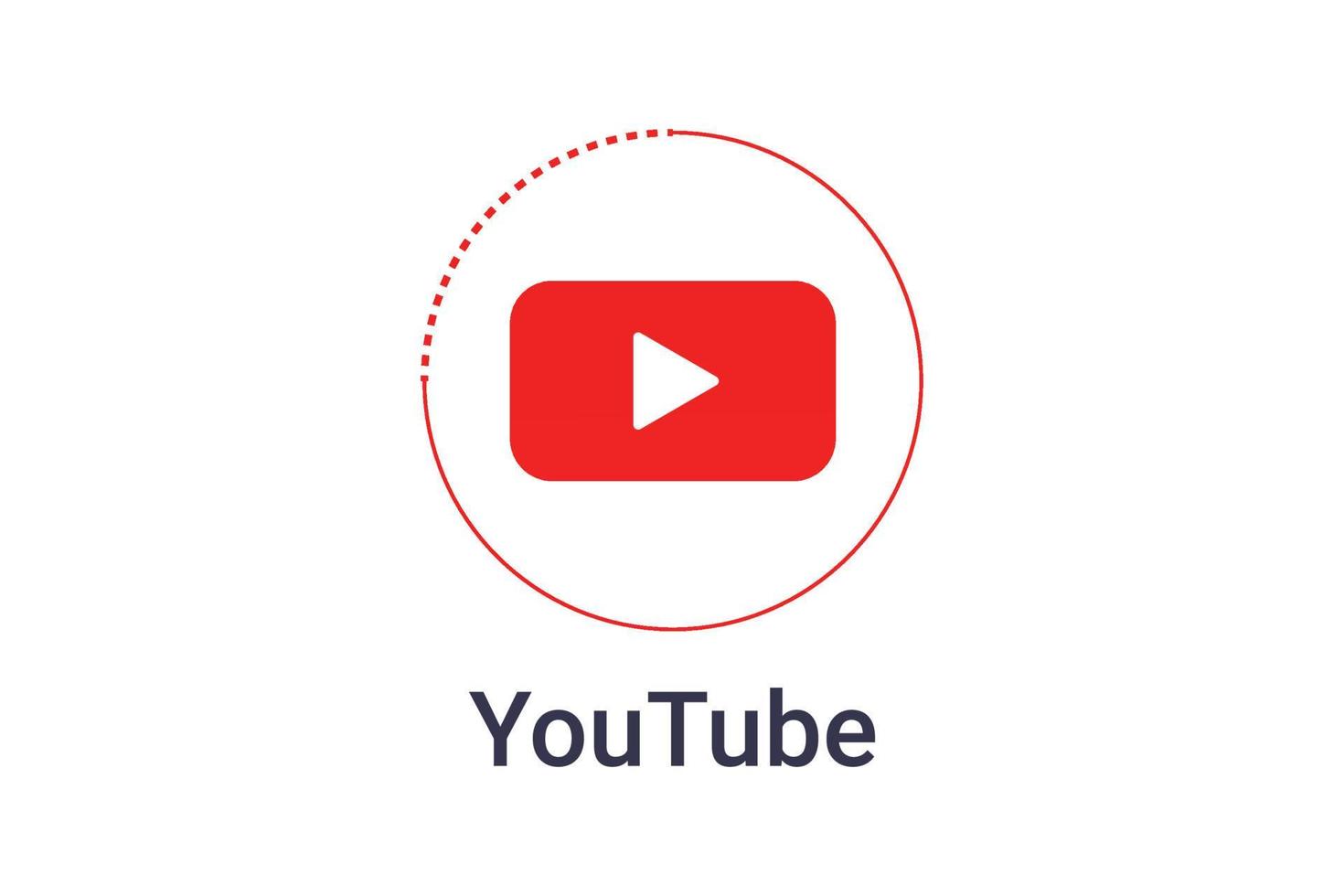 youtube speler icoon met vlak ontwerp element. vector