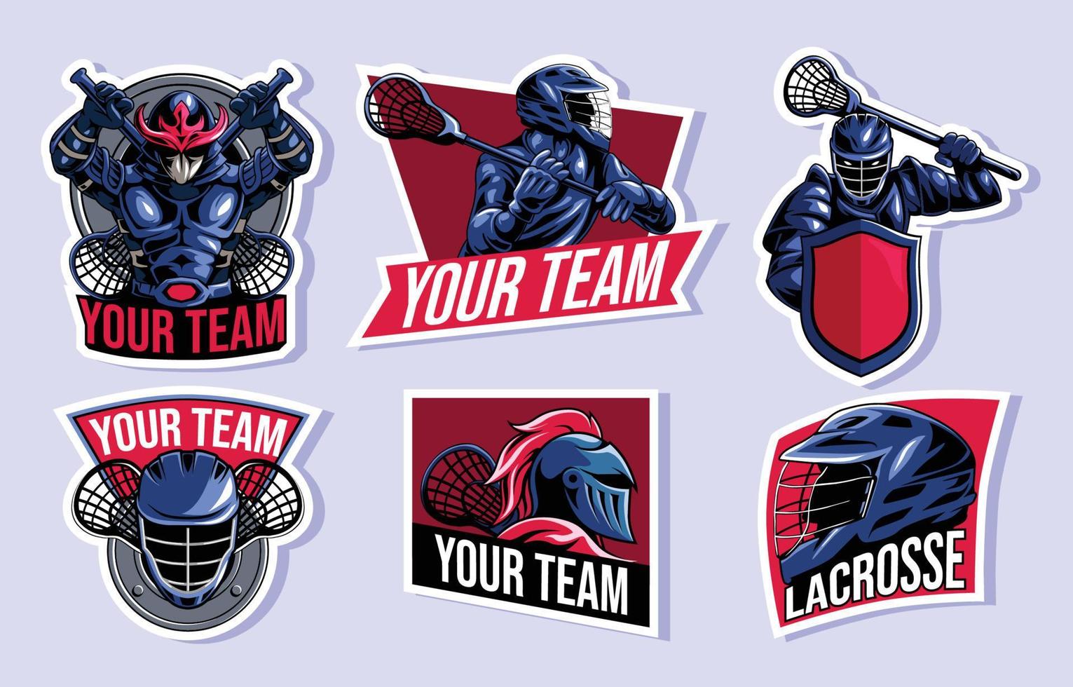 lacrosse sport logo sjabloon vector