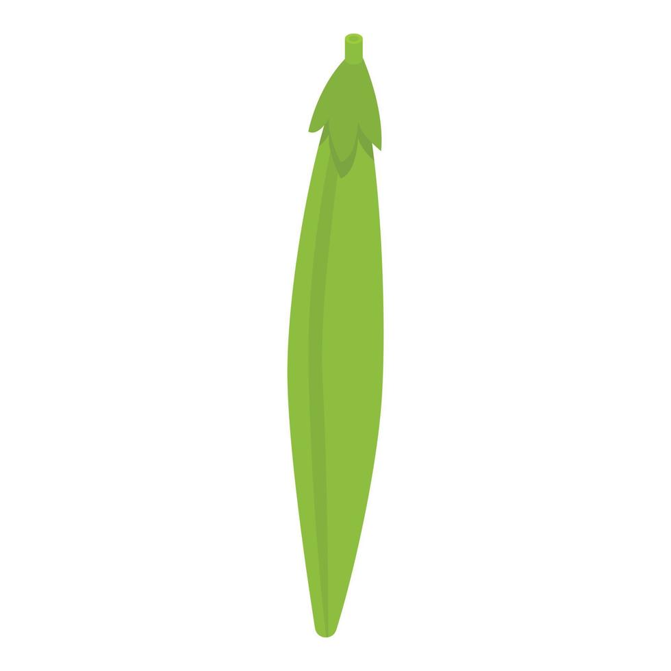 biologisch groen erwten icoon, isometrische stijl vector