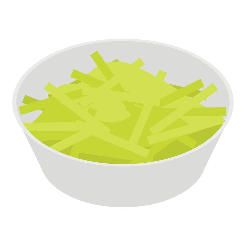 selderij salade icoon, isometrische stijl vector