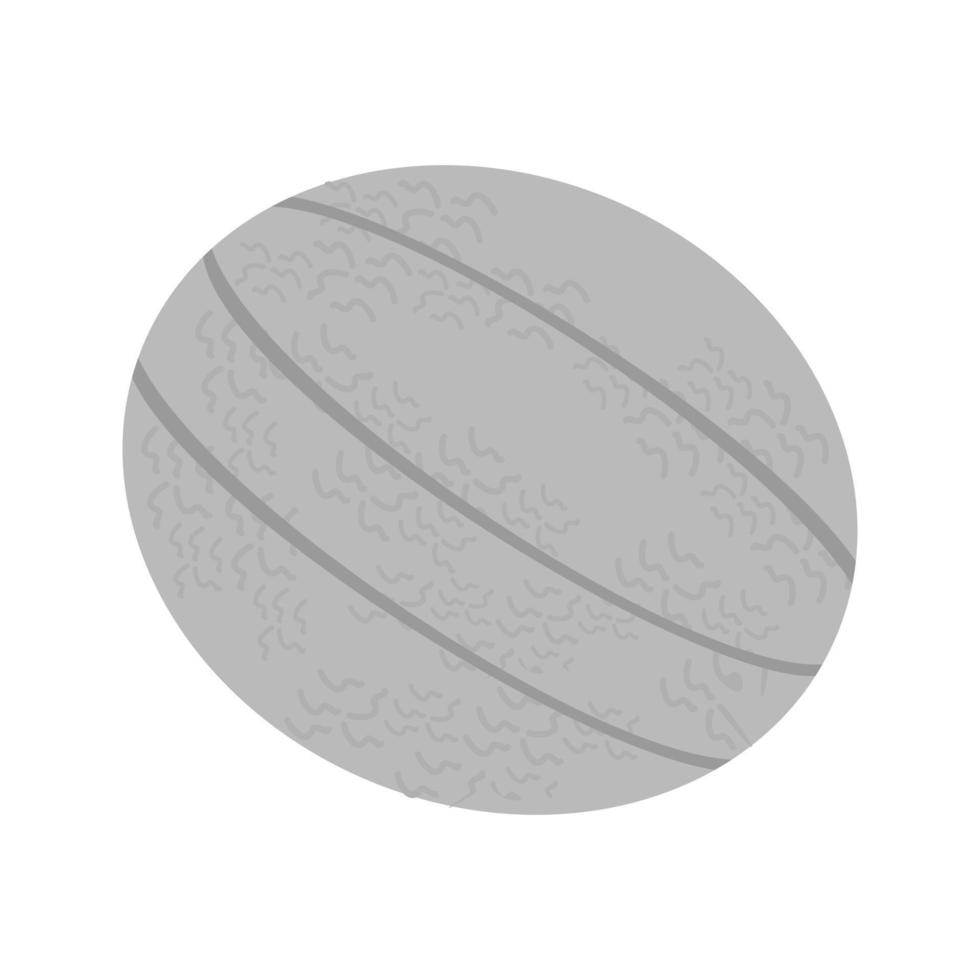 rockmeloen vlak grijswaarden icoon vector