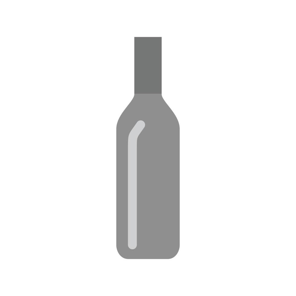 fles vlak grijswaarden icoon vector