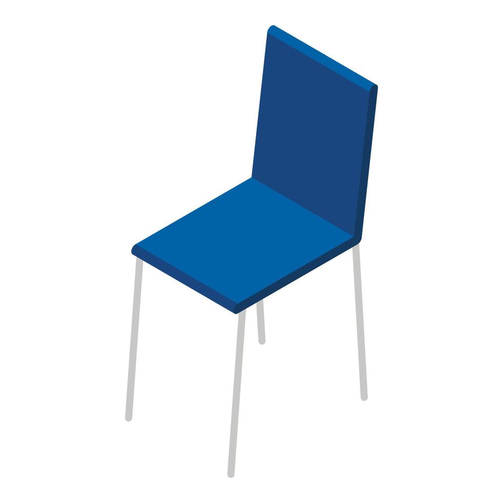 blauw stoel icoon, isometrische stijl vector