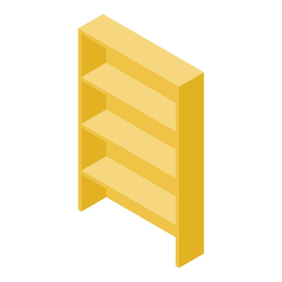 geel hout plank icoon, isometrische stijl vector