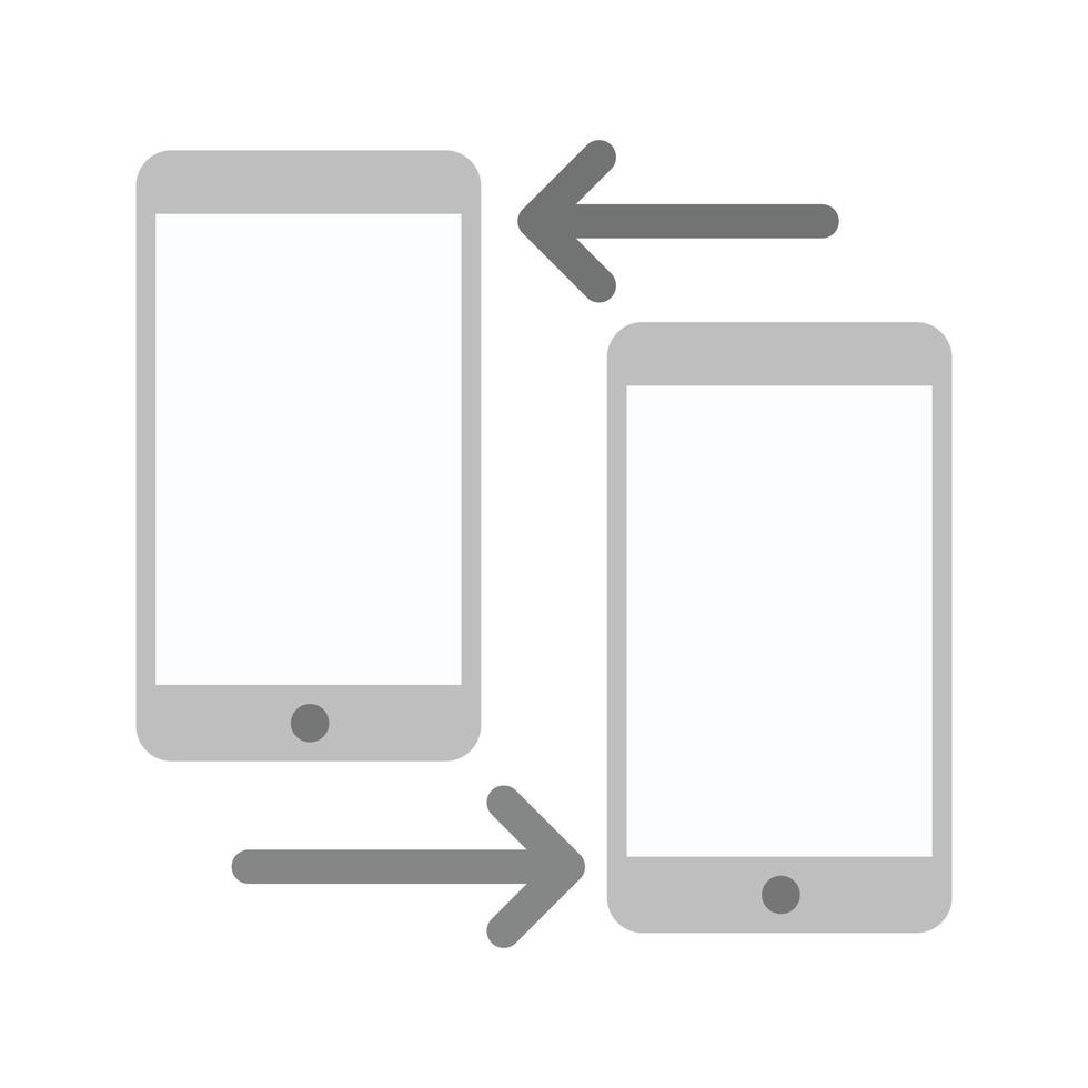 verbonden mobiles ii vlak grijswaarden icoon vector