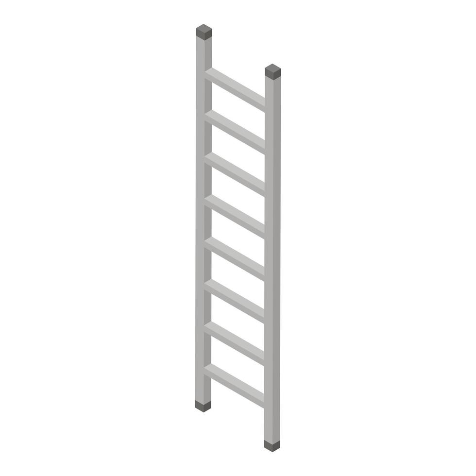 staal ladder icoon, isometrische stijl vector