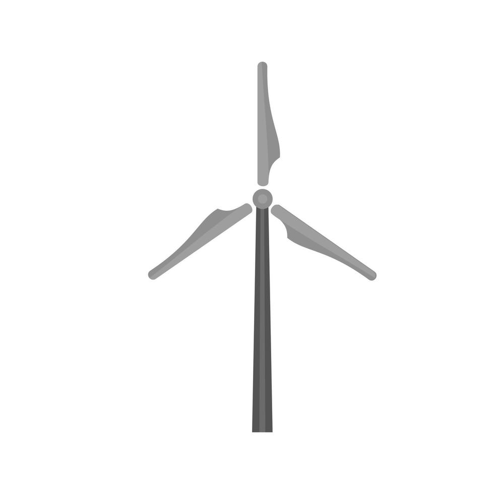 windmolen vlak grijswaarden icoon vector