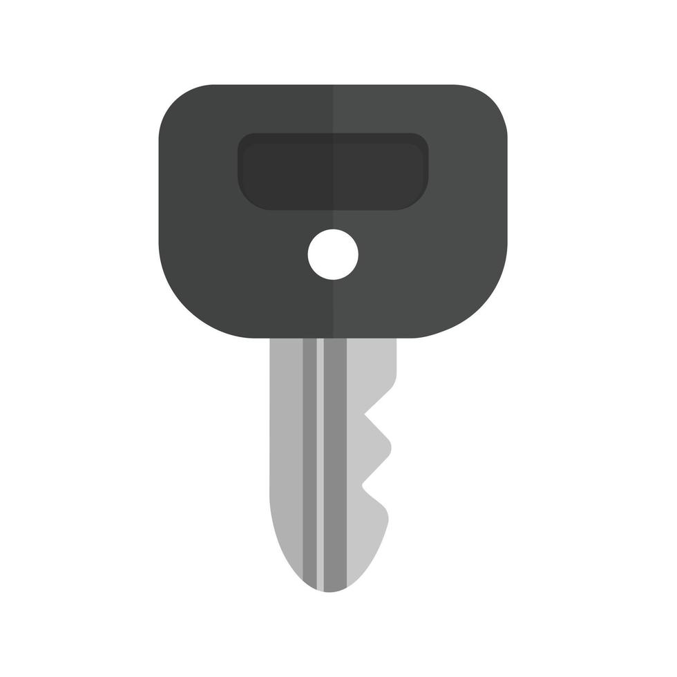 sleutel vlak grijswaarden icoon vector
