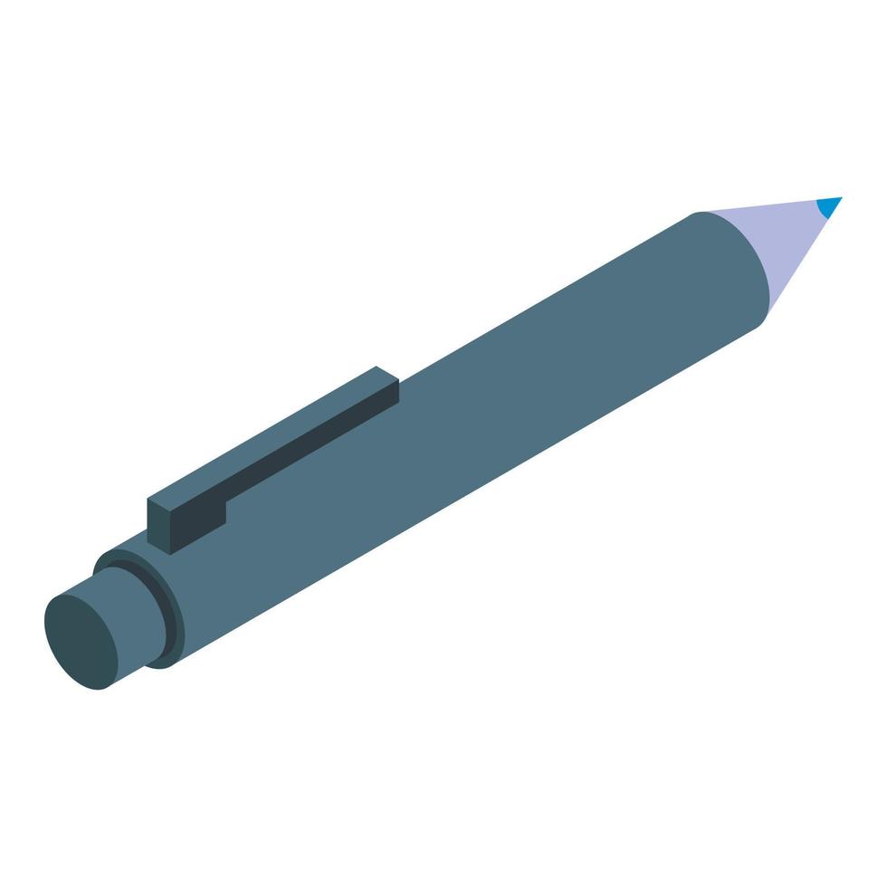 pen icoon, isometrische stijl vector