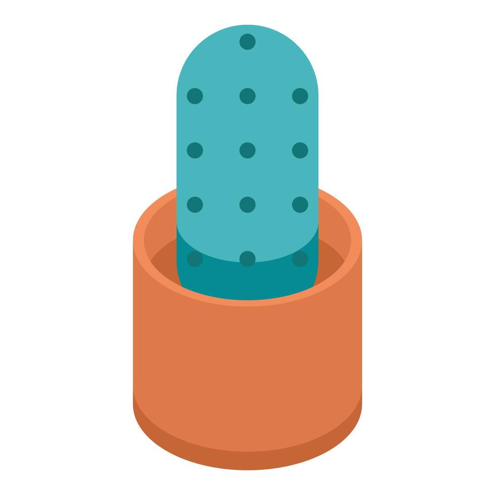 cactus pot icoon, isometrische stijl vector