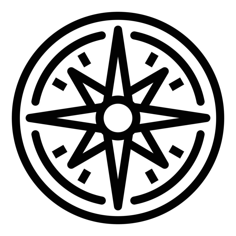 hand- kompas icoon, schets stijl vector