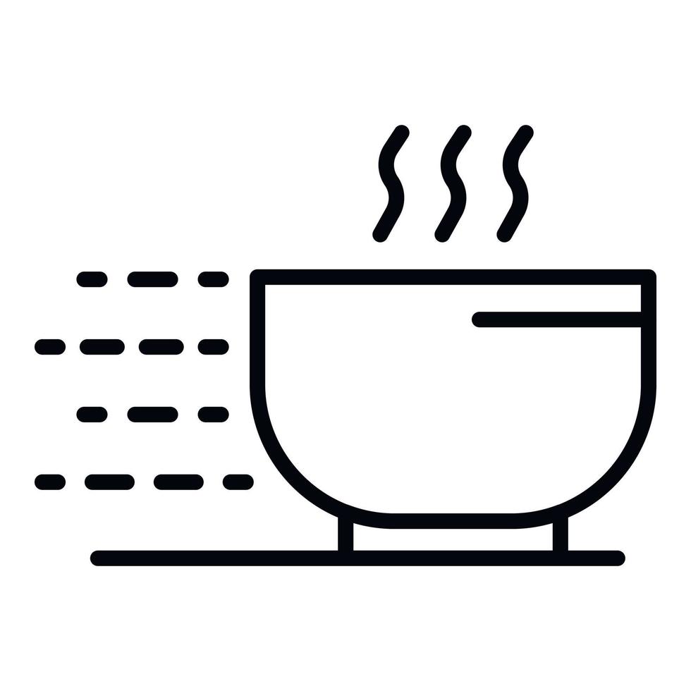 soep levering icoon, schets stijl vector