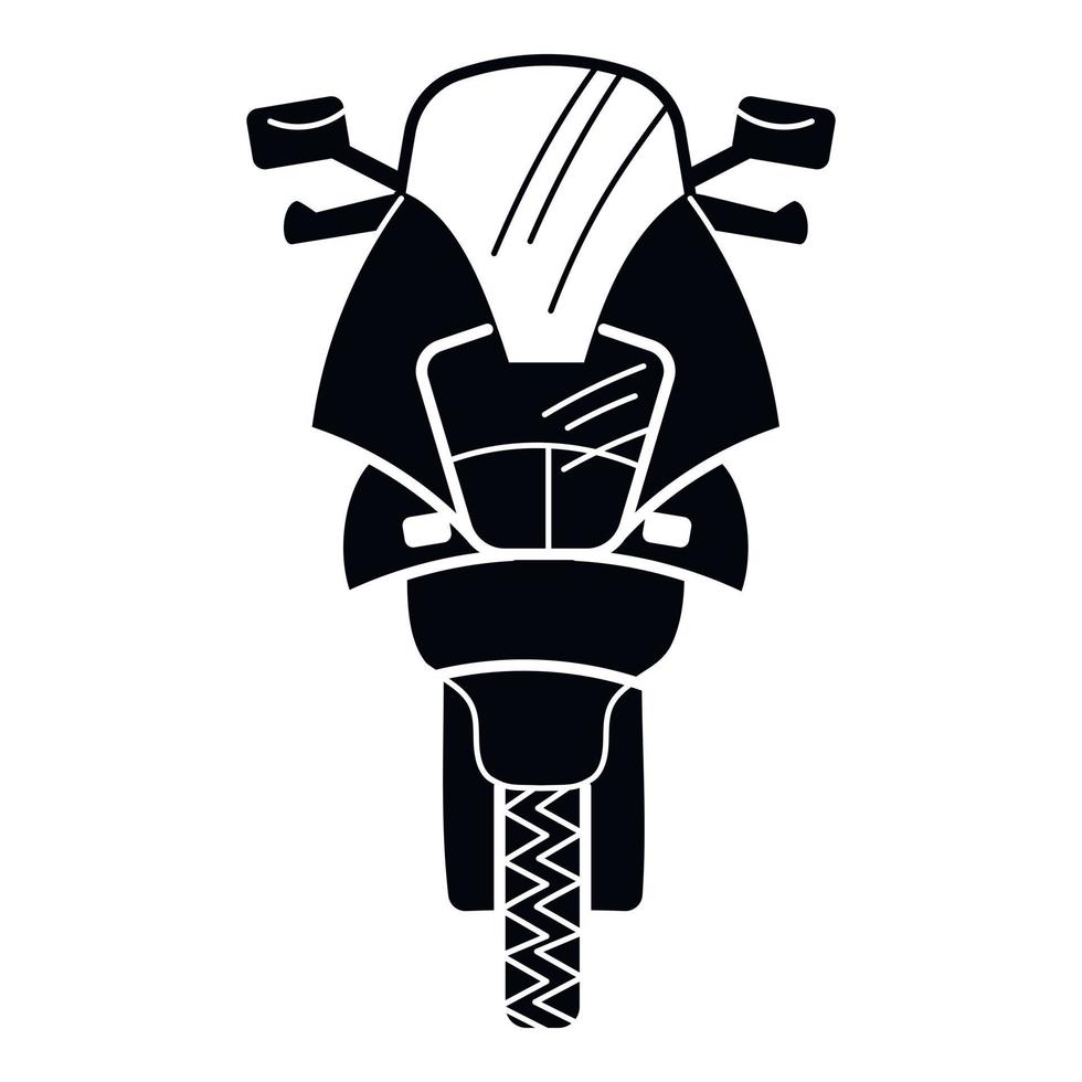 voorkant van scooter icoon, gemakkelijk stijl vector