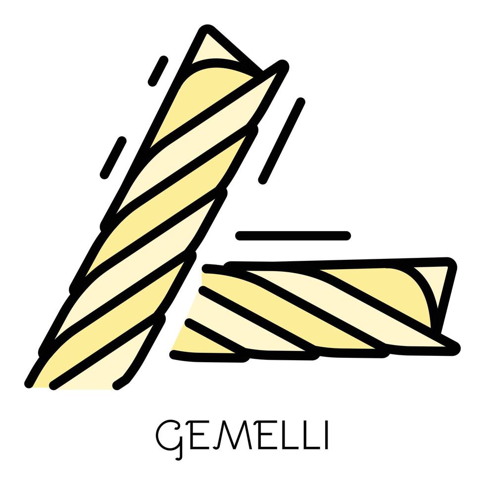 gemelli icoon kleur schets vector