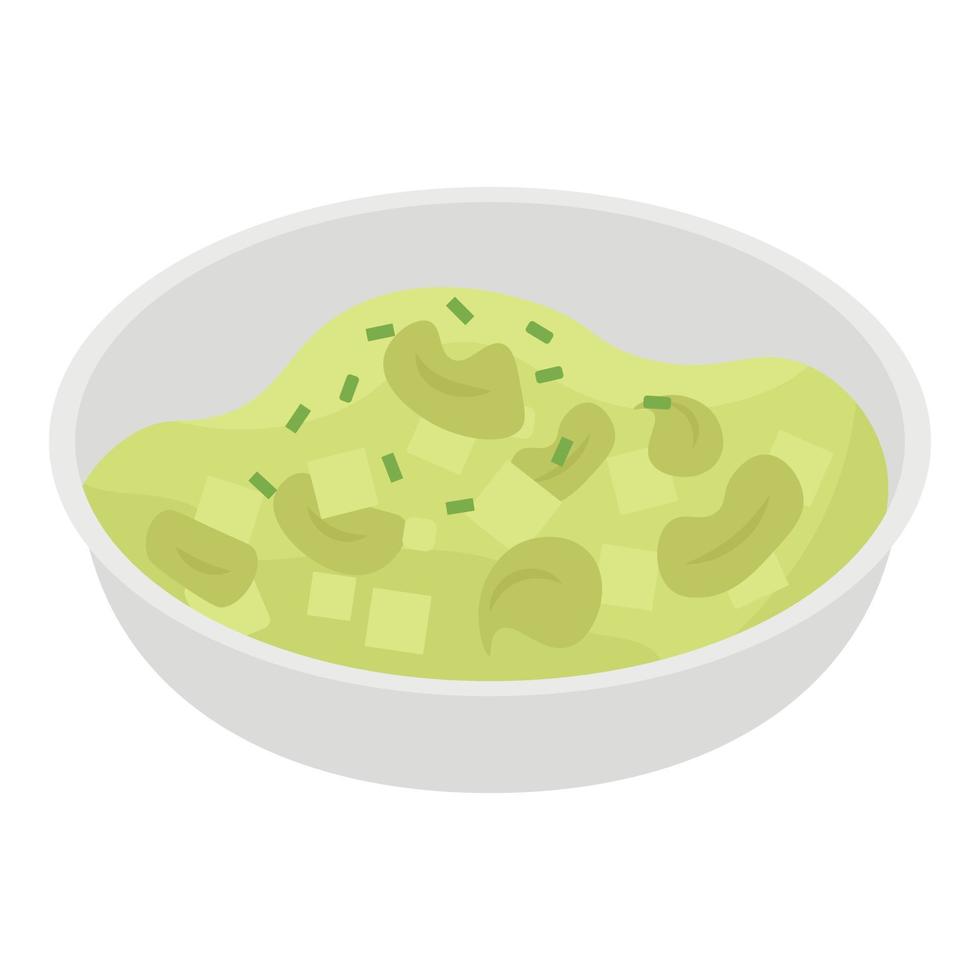 kool salade icoon, isometrische stijl vector