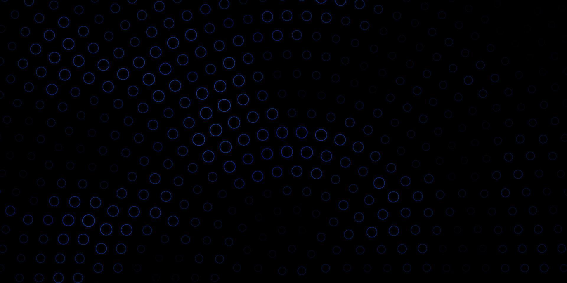 donkerblauwe vectorachtergrond met stippen. vector