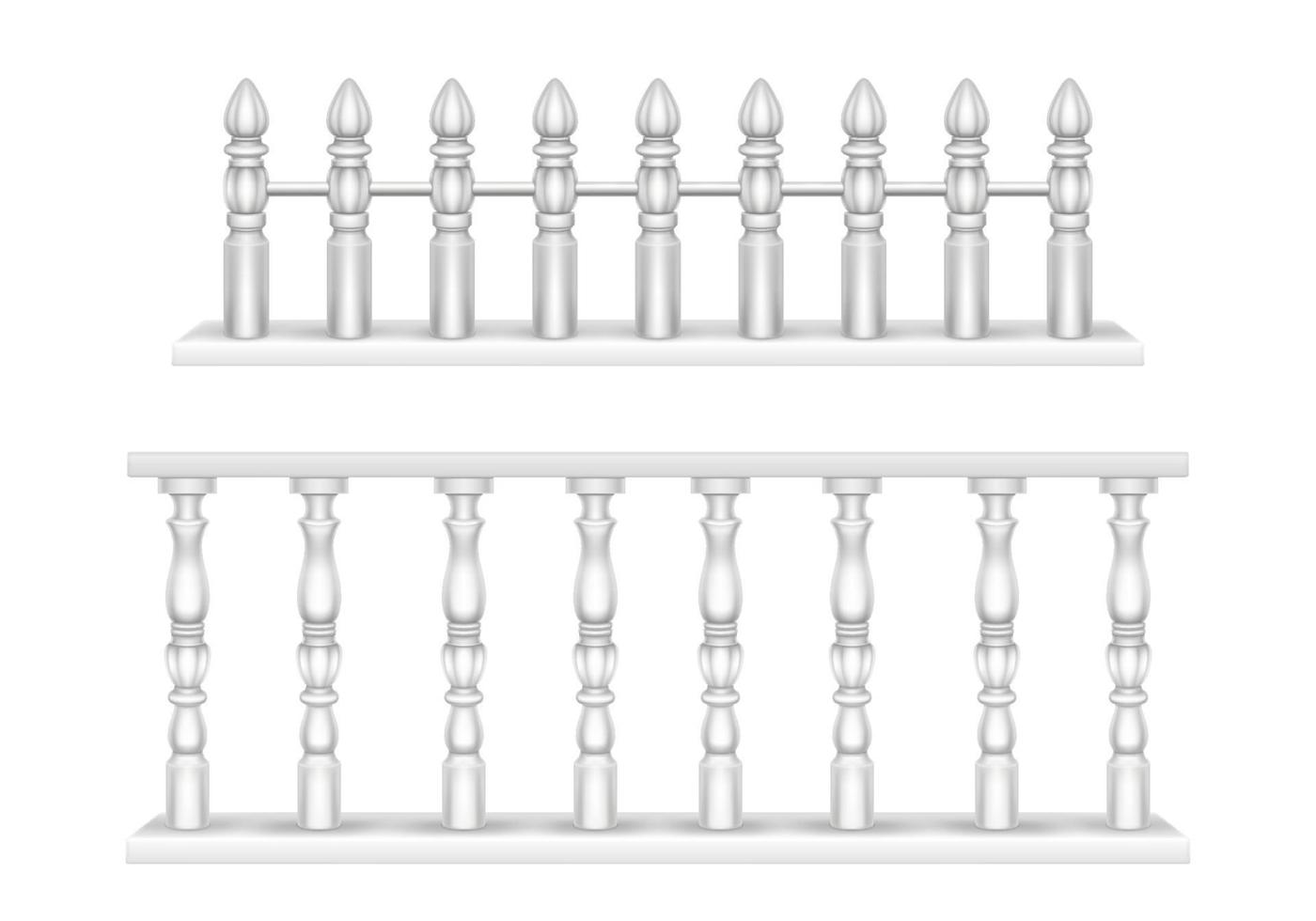 wit marmeren balustrade, leuning voor balkon vector