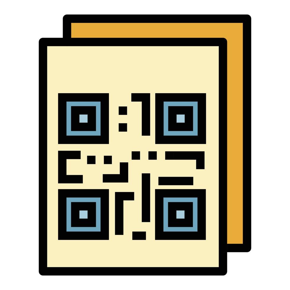 qr code stickers icoon kleur schets vector