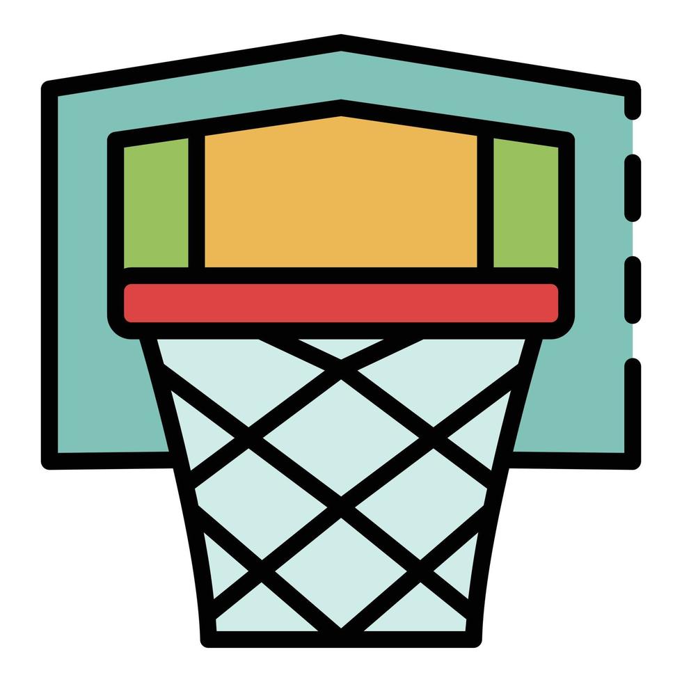 basketbal uitrusting icoon kleur schets vector