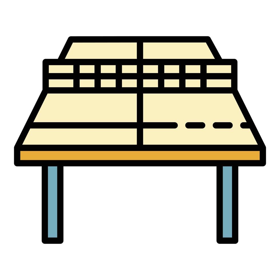 ping pong tafel perspectief icoon kleur schets vector