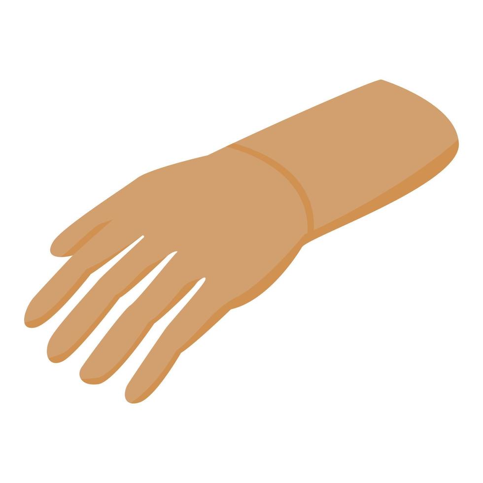 menselijk cyborg hand- icoon, isometrische stijl vector