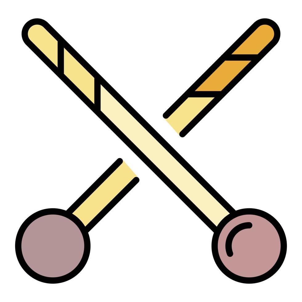 croquet sport icoon kleur schets vector