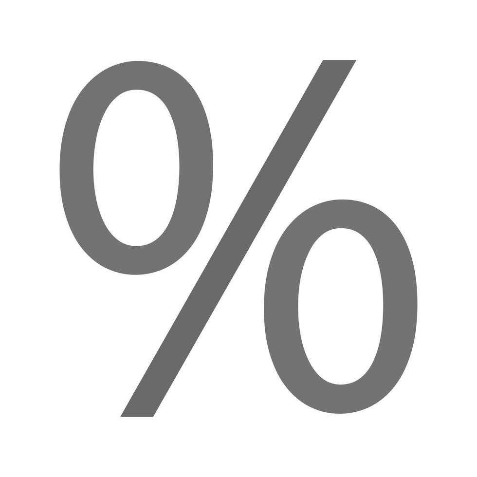 percentage vlak grijswaarden icoon vector