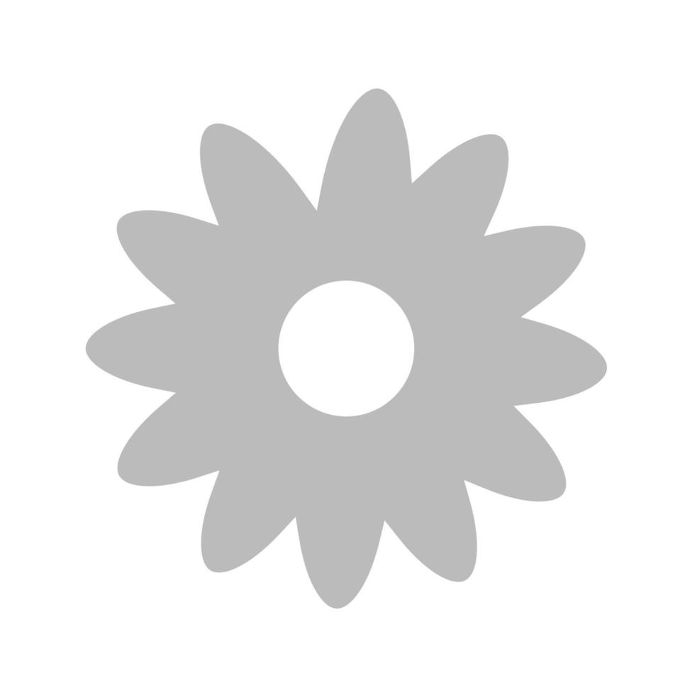 bloem vlak grijswaarden icoon vector