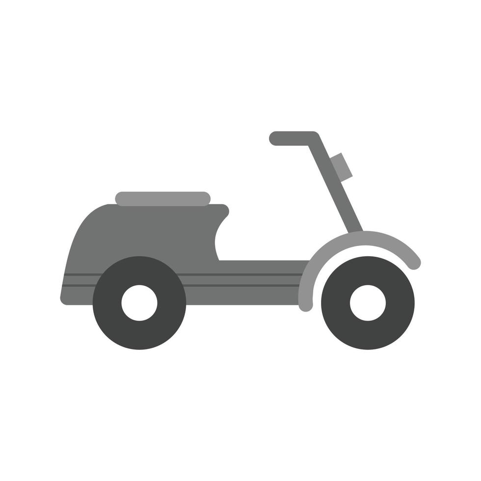 speelgoed- fiets vlak grijswaarden icoon vector